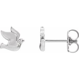 Platinum Holy Spirit Dove Right Earring 88277:100:P