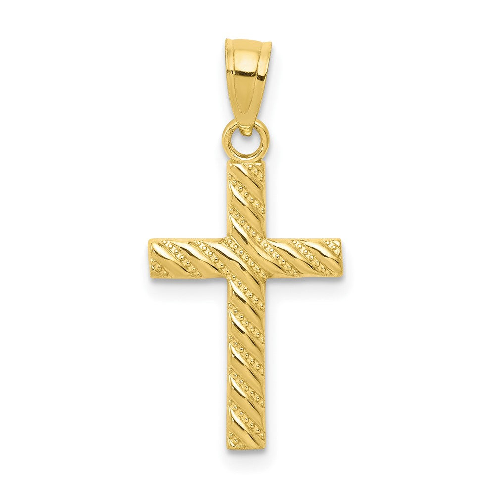 Extel Large 10k Cross Pendant Charm Made in USA Jewelry