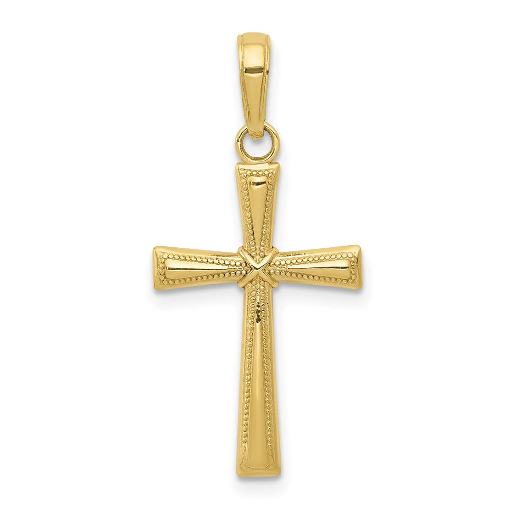Extel Large 10K Diamond-cut X Cross Pendant Charm Made in USA