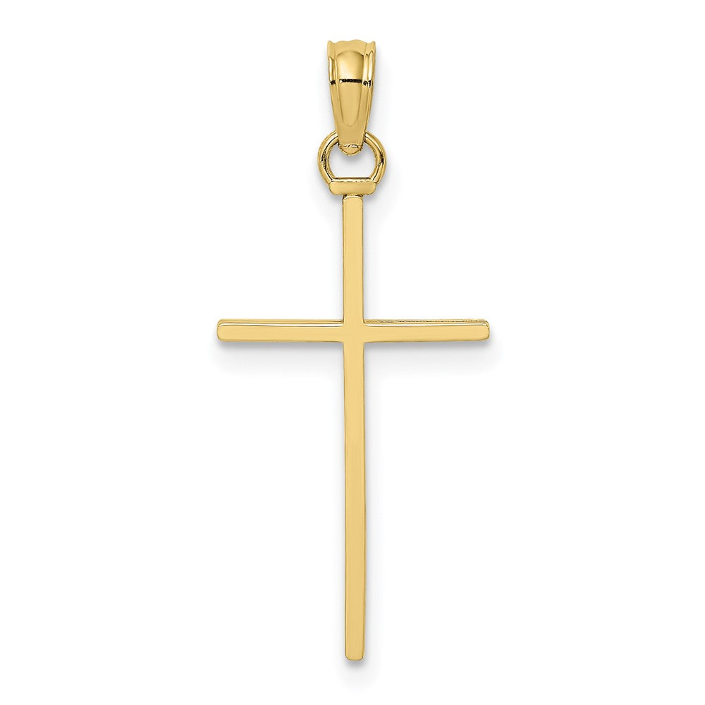 Extel Large 10k Polished Cross Pendant Charm for Faith