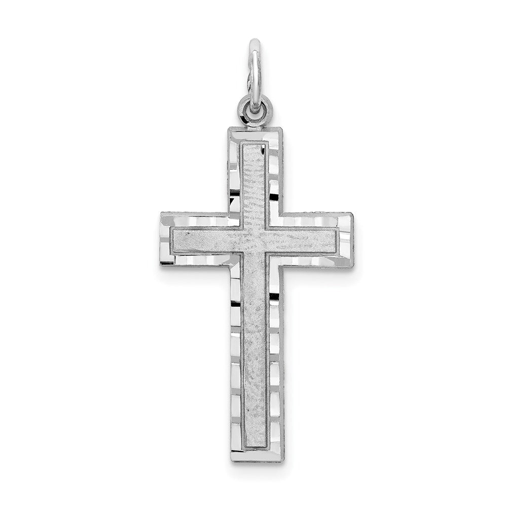 Extel Large 10k Gold White Gold Latin Cross Charm USA