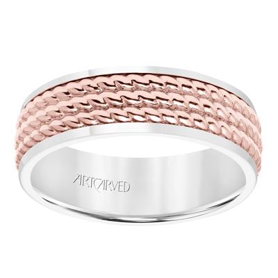 Low Dome Round Edge Carved Wedding Band 11-WV8728WR7-G.00-3.00