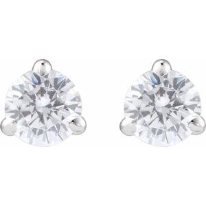 14K White 1/4 CTW Lab-Grown Diamond Cocktail-Style Stud Earrings 688987:LG604:P