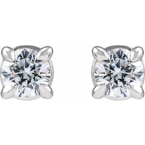 14K White 1/4 CTW Lab-Grown Diamond Cocktail-Style Stud Earrings 688988:LG604:P
