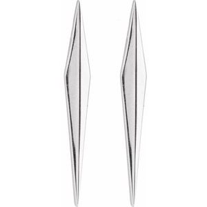 Platinum Geometric Earrings 88589:104:P