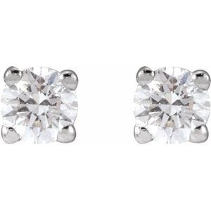 14K White 1/6 CTW Lab-Grown Diamond Earrings 652480:LG657:P