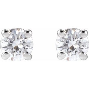 14K White 1/3 CTW Lab-Grown Diamond Stud Earrings 652480:LG622:P