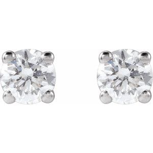 14K White 1/4 CTW Lab-Grown Diamond Stud Earrings 652480:LG649:P