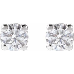14K White 1/5 CTW Lab-Grown Diamond Stud Earrings 652480:LG643:P