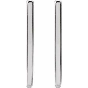 Platinum Geometric Hinged 20mm Hoop Earrings 88559:106:P