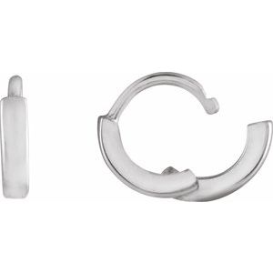 Platinum Hinged 8 mm Hoop Earrings 87384:181:P