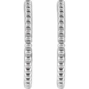 Sterling Silver Starburst 16 mm Hoop Earrings 88383:100:P
