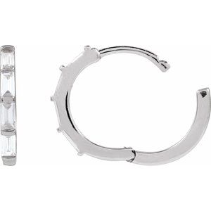 14K White 1/3 CTW Lab-Grown Diamond Hoop Earrings 688849:LG601:P