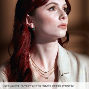 Platinum Lab-Grown Emerald & Natural Peridot Dangle Earrings 88678:117:P