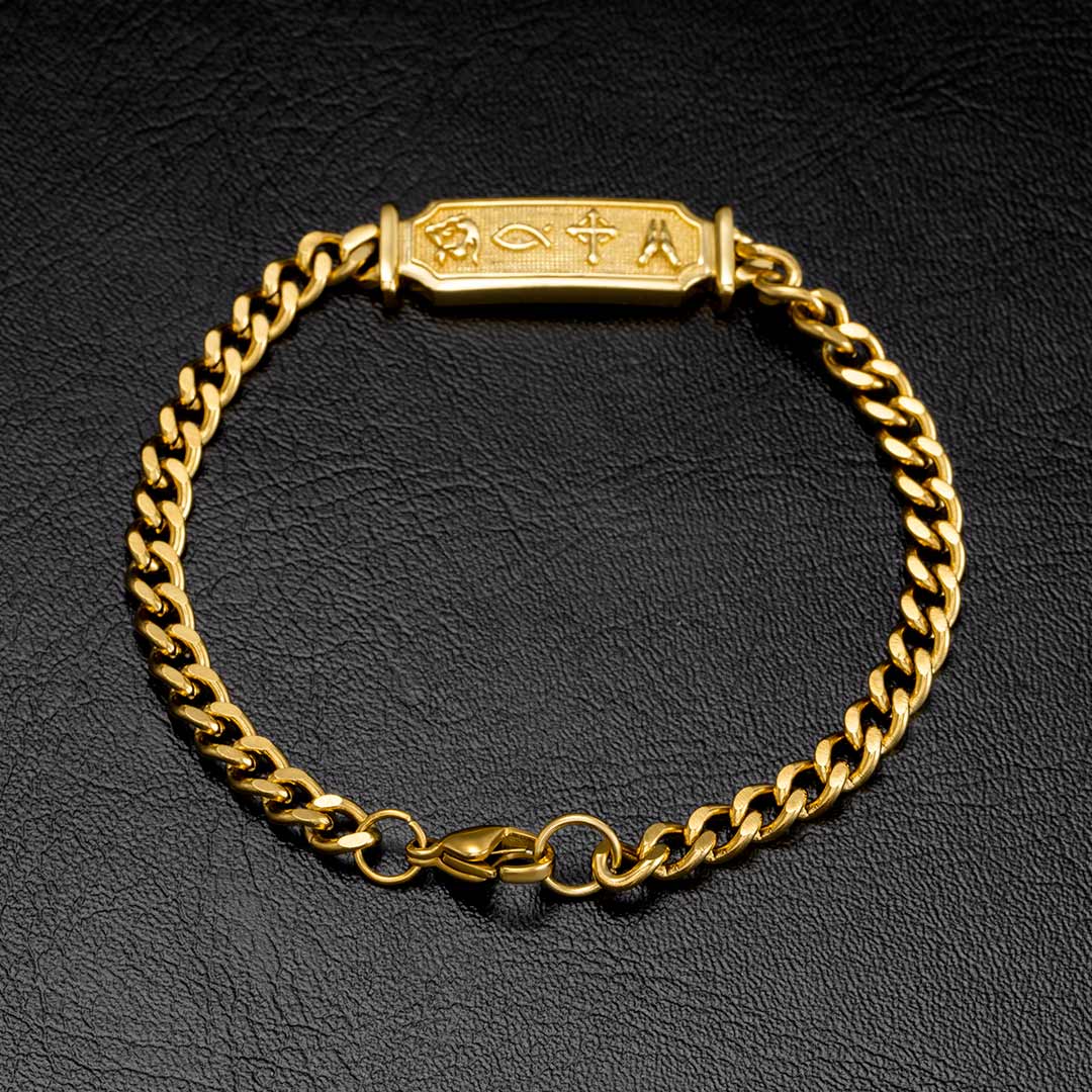 Helloice 5mm Christian Cuban Bracelet
