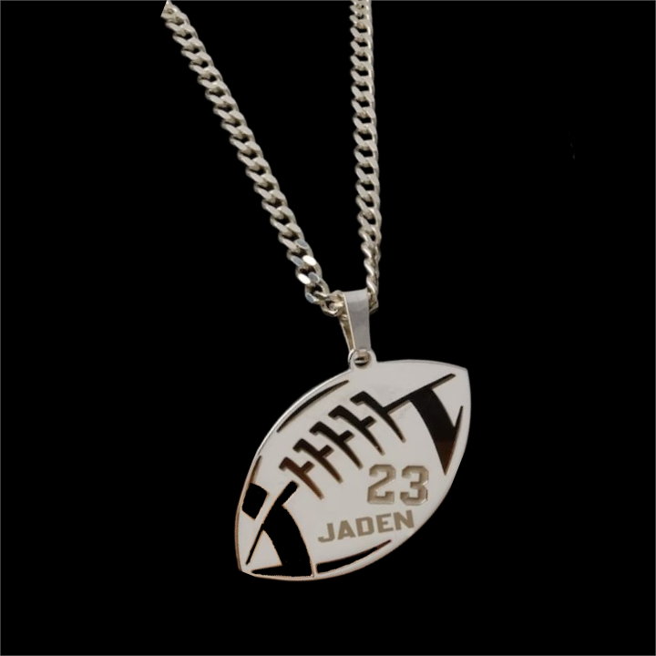 Helloice  Custom American Football Name & Jersey Number Pendant