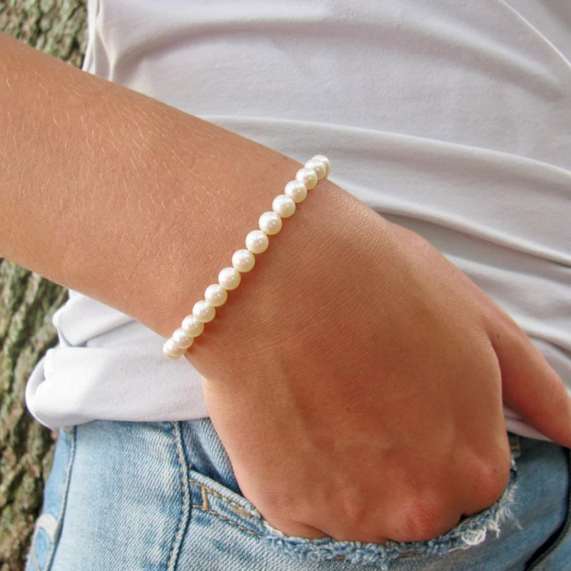 Helloice 6mm/8mm Pearl Bracelet for Women