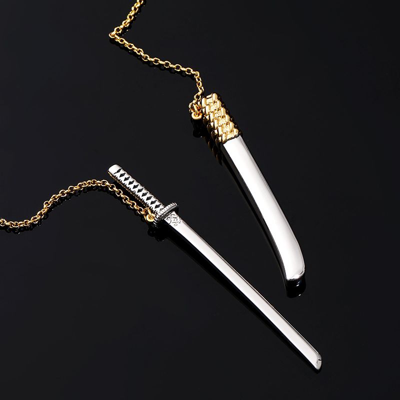 Helloice Katana Unsheathed Sword Necklace