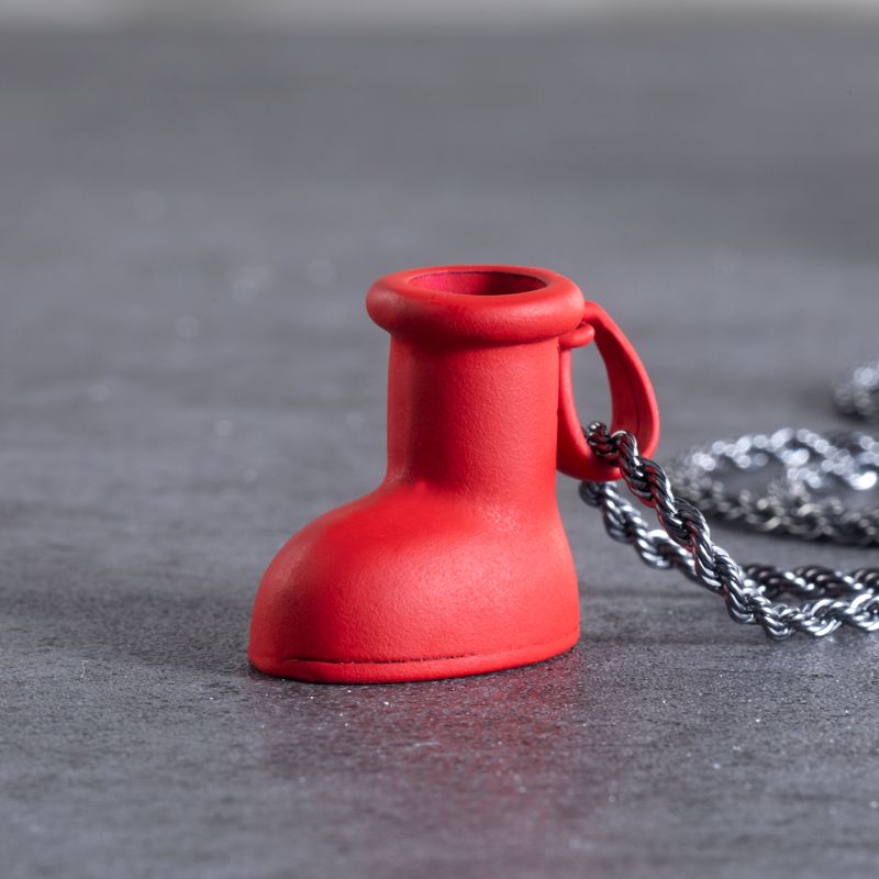 Helloice 3D Red Hand-painted Santa Boot Pendant