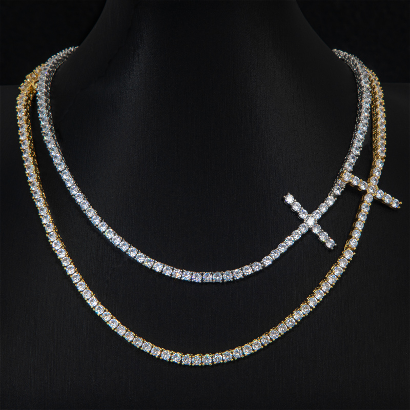 Helloice Iced Cross 3mm Tennis Chain