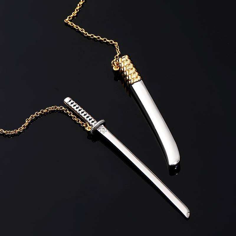 Helloice Women's Katana Unsheathed Sword Necklace