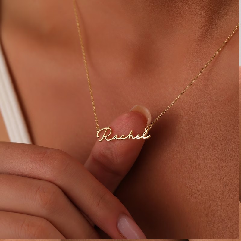 Helloice Custom Font Name Necklace