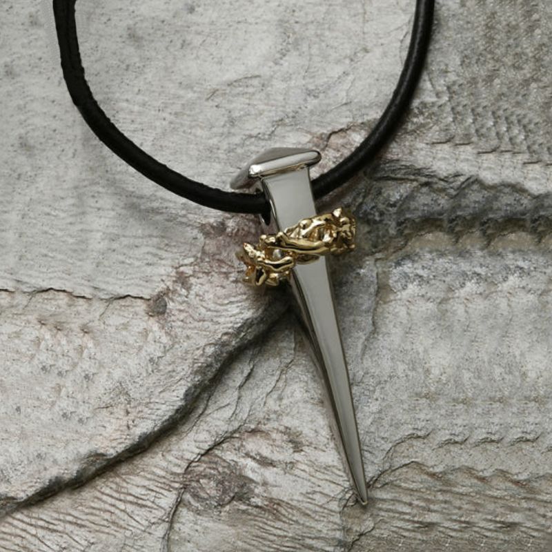 Helloice Nail Cross Thorns Pendant