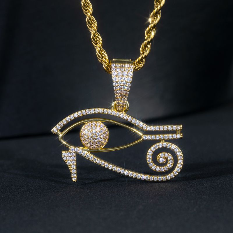 Helloice Egyptian Eye of Horus Pendant in Gold