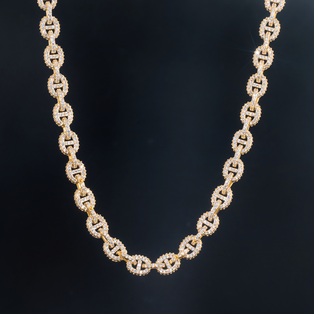 Helloice 8mm Paved G-Link Necklace