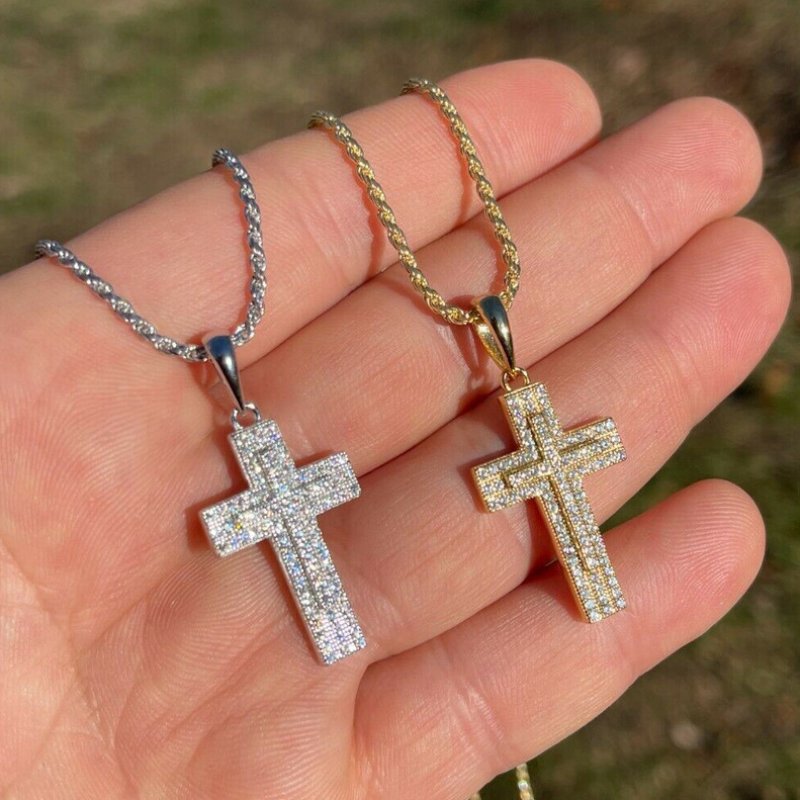 Helloice Double Layered Cross Pendant