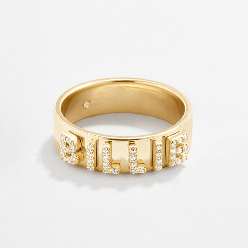 Helloice Customized Block Ring