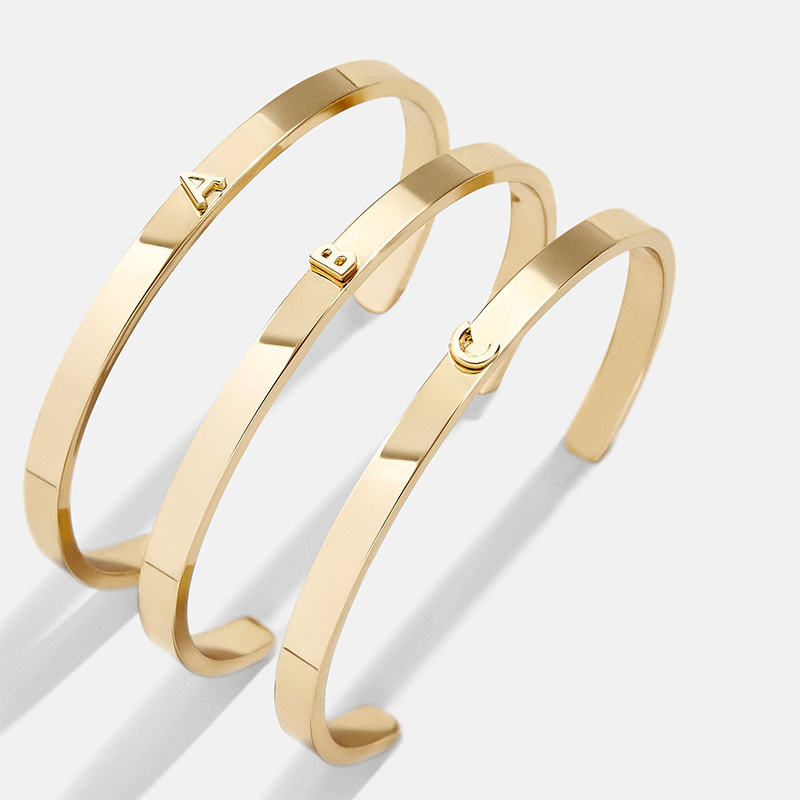 Helloice Initial Cuff Bangle