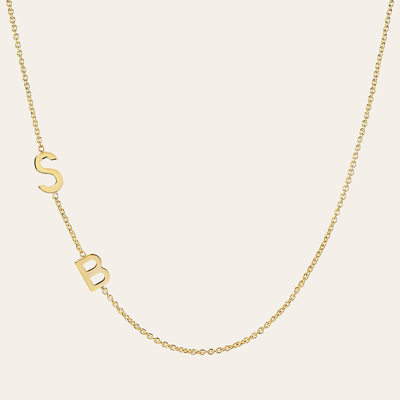 Helloice Multiple Initials Necklace
