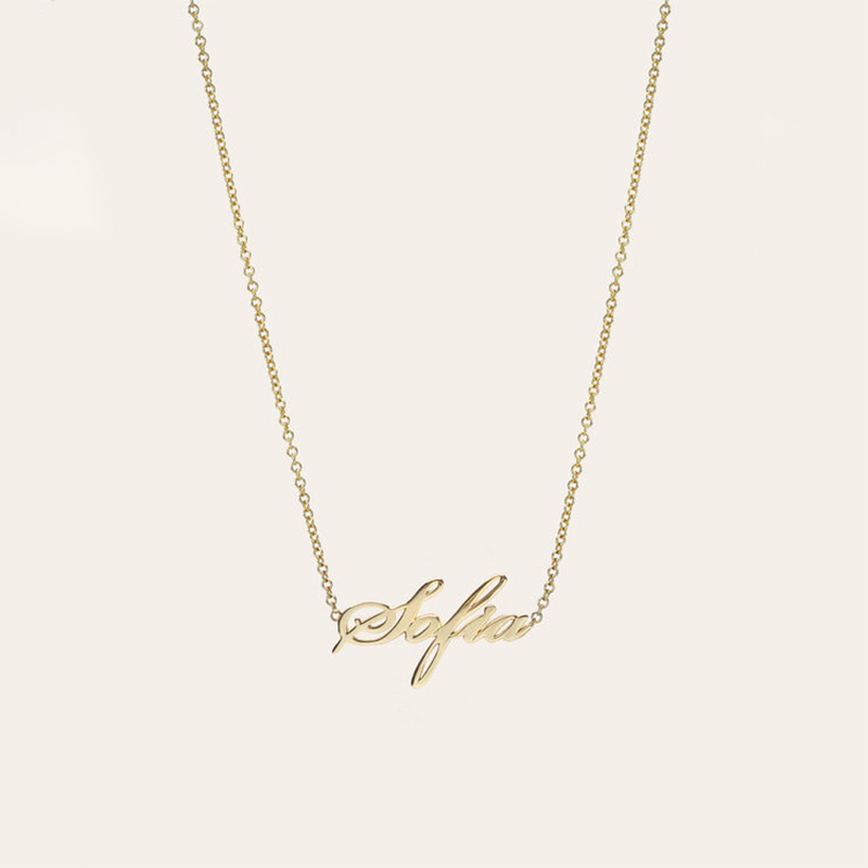 Helloice Customized Script Name Necklace