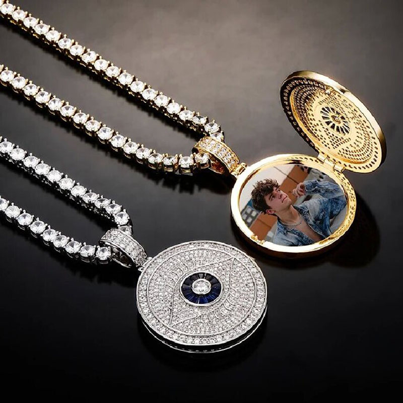 Helloice Custom Iced Devil Eye  Photo Pendant