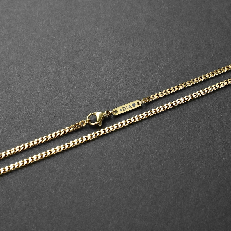 Helloice 3mm Custom Name Cuban Necklace in Gold