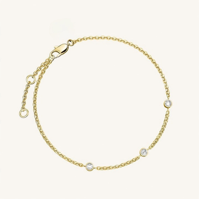 Helloice Birthstone Station Bracelet
