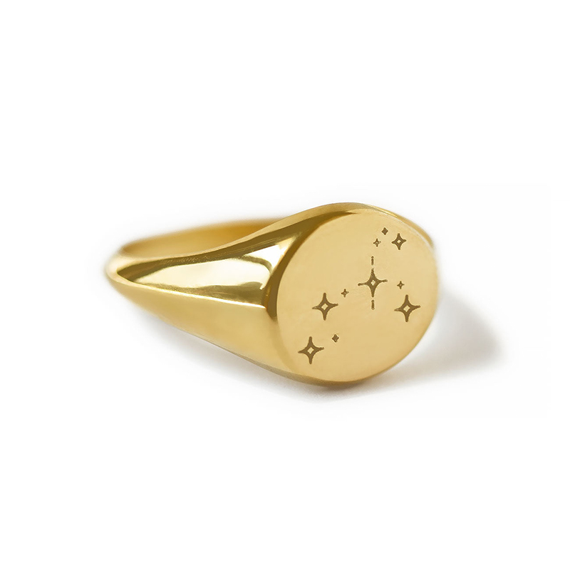 Helloice Constellation Signet Ring