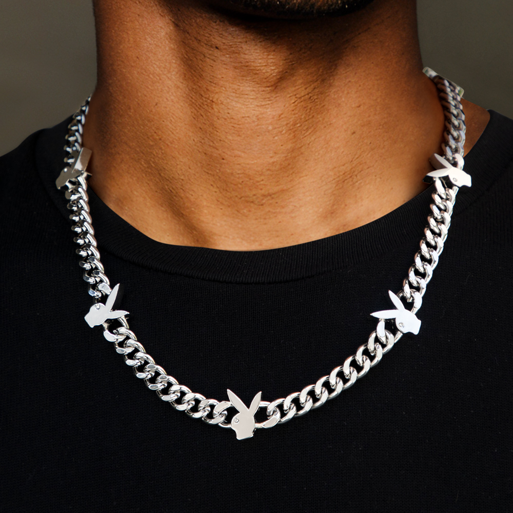 Helloice 8mm Bunny Heads Cuban Chain