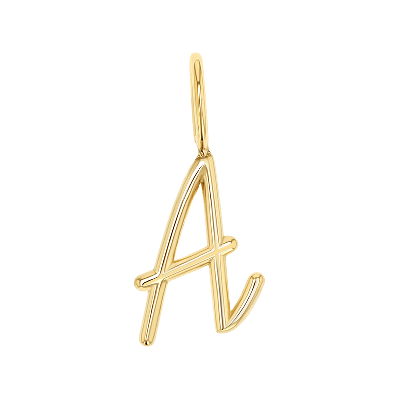 Helloice Script Letter Charm Necklace