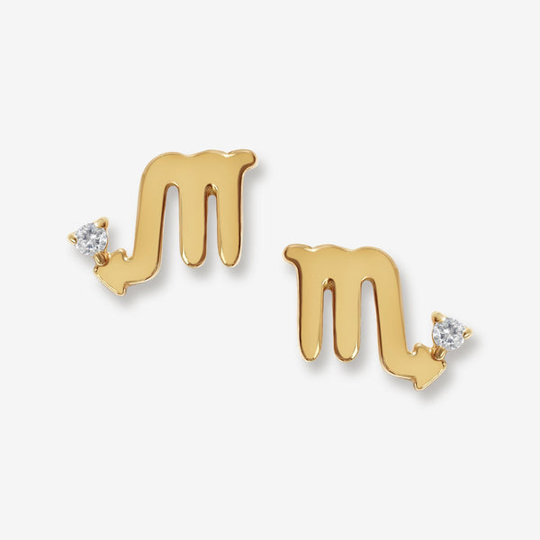 Helloice Personalized Zodiac Earrings
