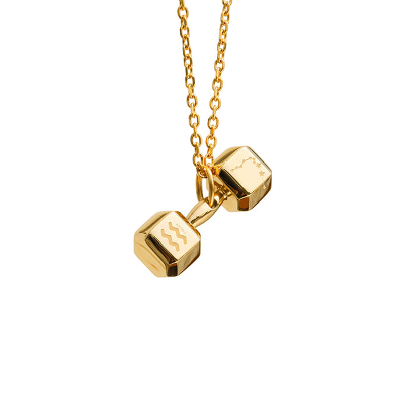 Helloice Constellation Dumbbell Necklace