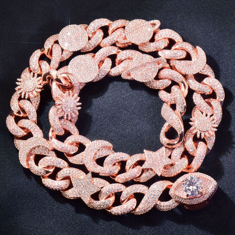 Helloice Iced Devil Eye Various Planets Cuban Chain