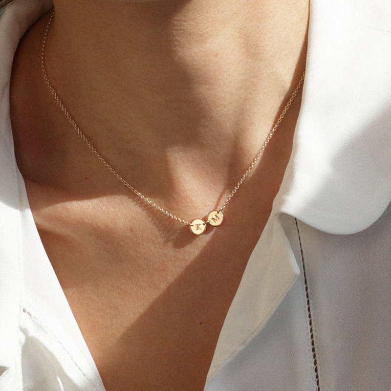Helloice Tiny Discs Combination Necklace