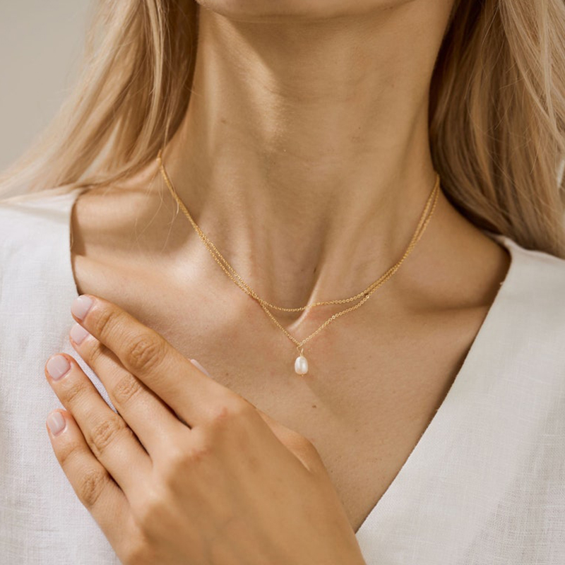 Helloice Double Layer Pearl Necklace