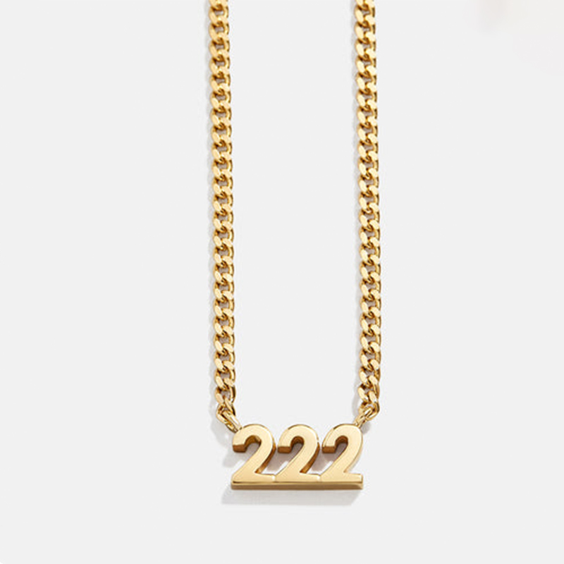 Helloice Angel Number Nameplate Necklace