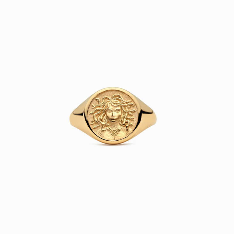 Helloice Medusa Signet Ring