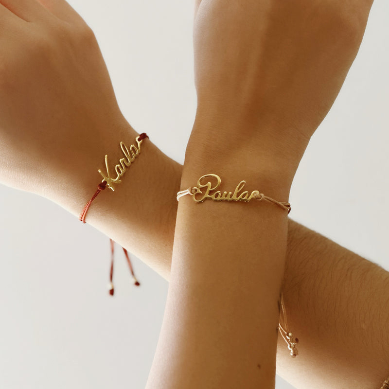 Helloice Customized Name Colorful Cord Bracelet