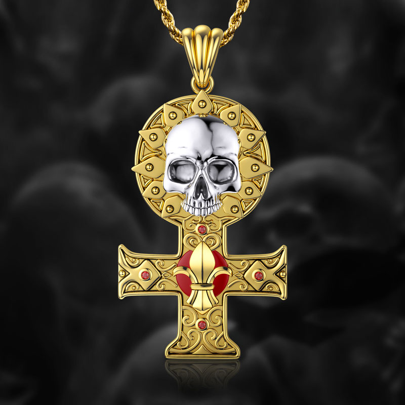 Helloice Skull Cross Redemption Stainless Steel Pendant