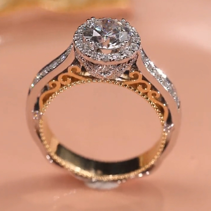 Helloice Diamond Crown Engagement Ring